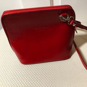 Vera Pelle Italian Leather Crossbody Handbag
